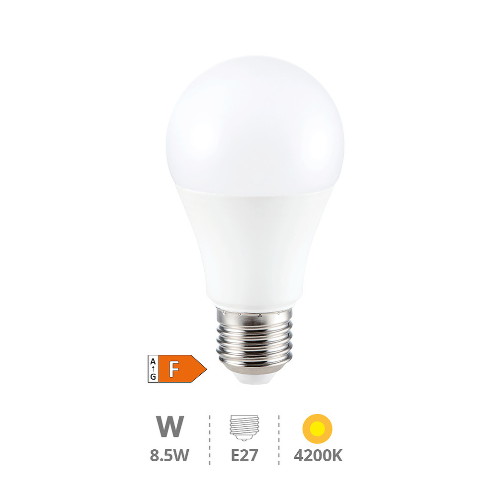 Lámpara LED estándar A60 8,5W E27 4200K 