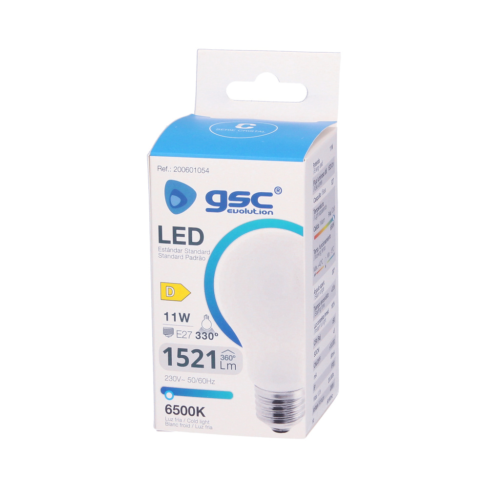 Lámpara LED estándar Serie Cristal 11W E27 3000K 