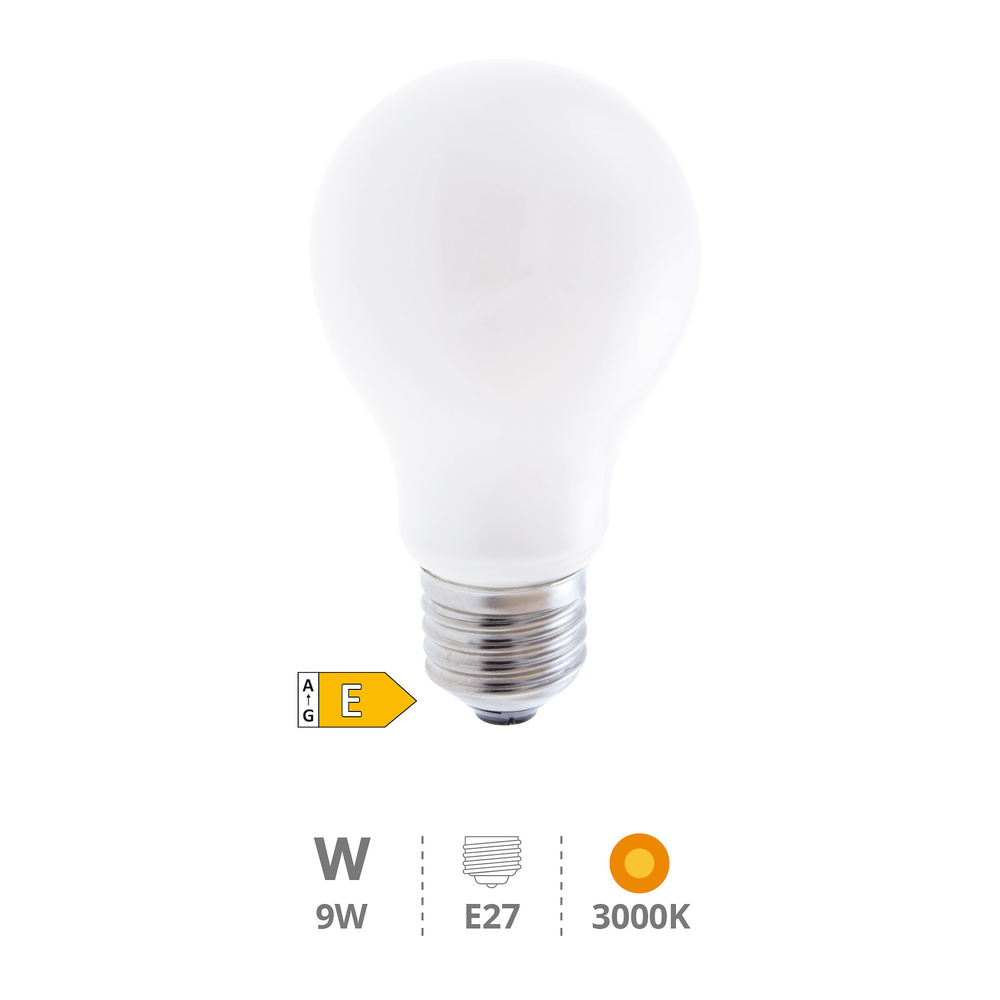 Lámpara LED estándar Serie Cristal 9W E27 3000K 