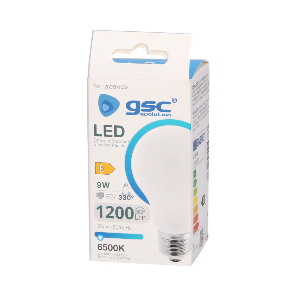 Lámpara LED estándar Serie Cristal 9W E27 3000K 