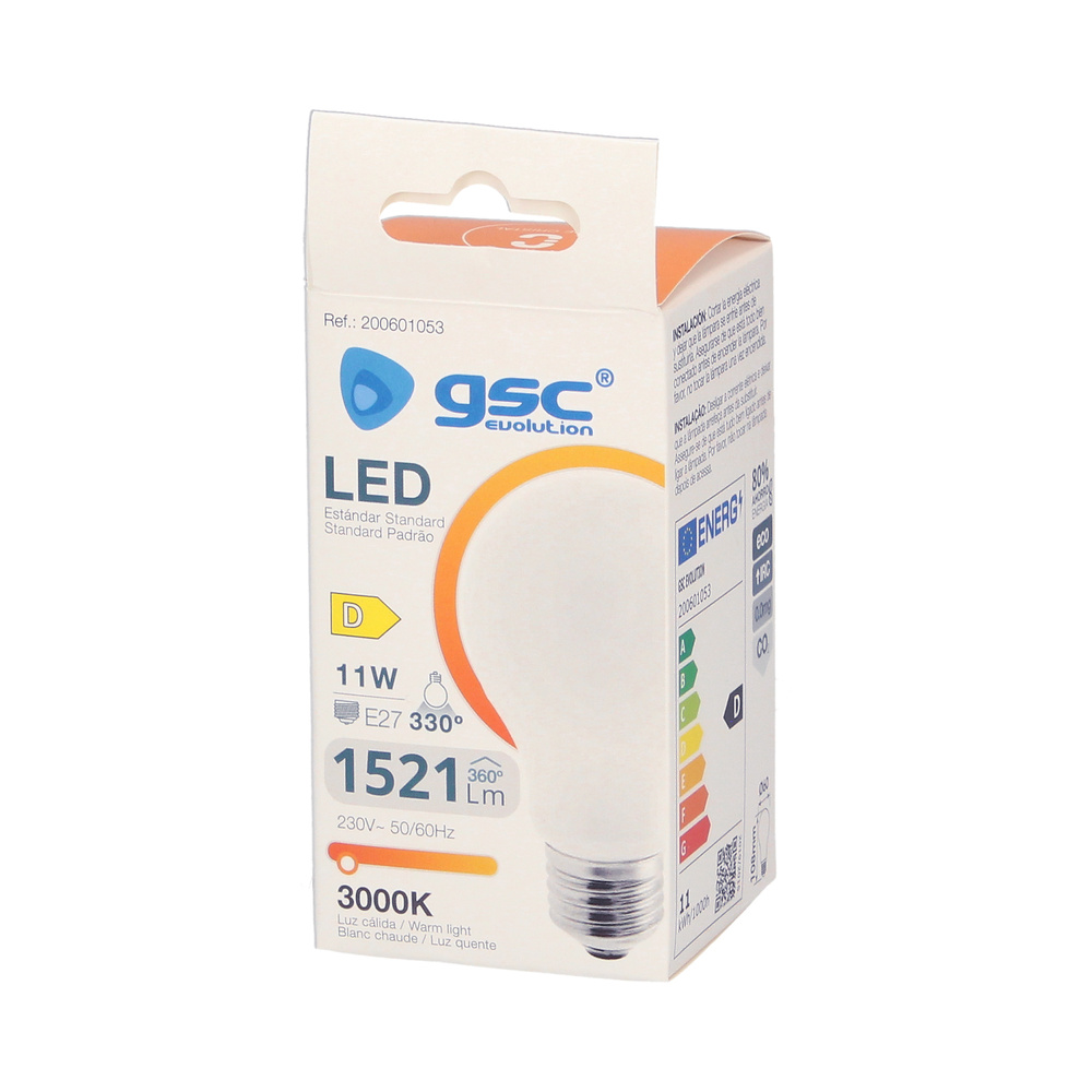 Lámpara LED estándar Serie Cristal 9W E27 6500K 