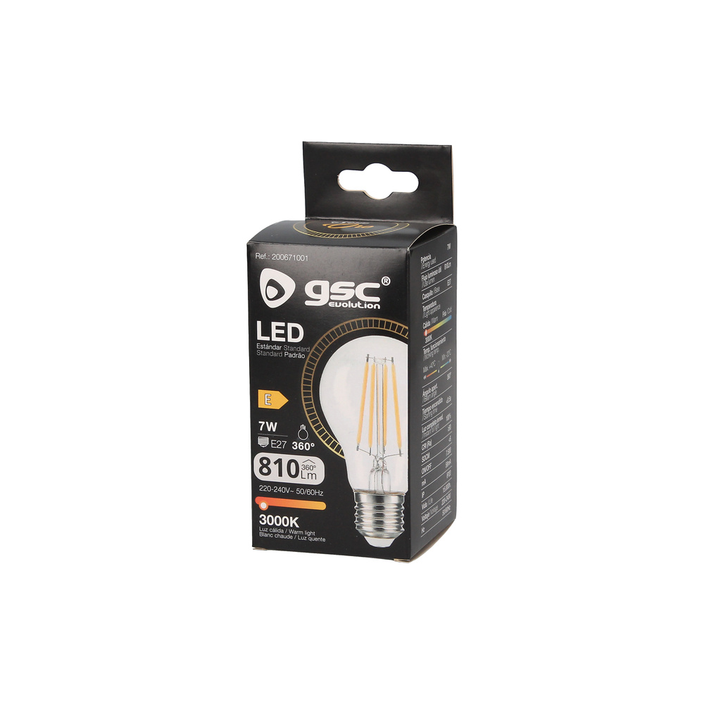 Lámpara LED estándar Serie Oro 6W E27 3000K 