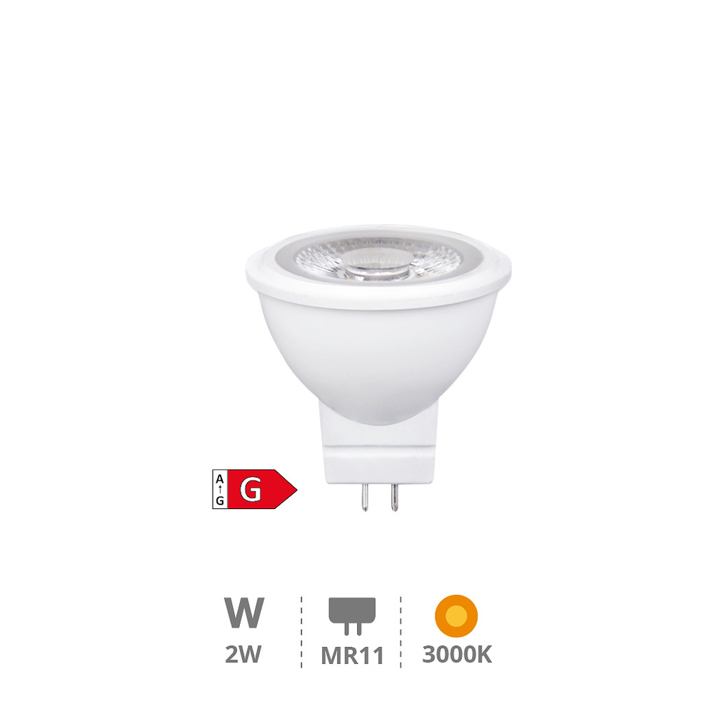 Lámpara LED ultrabrillo 2W MR11 3000K 