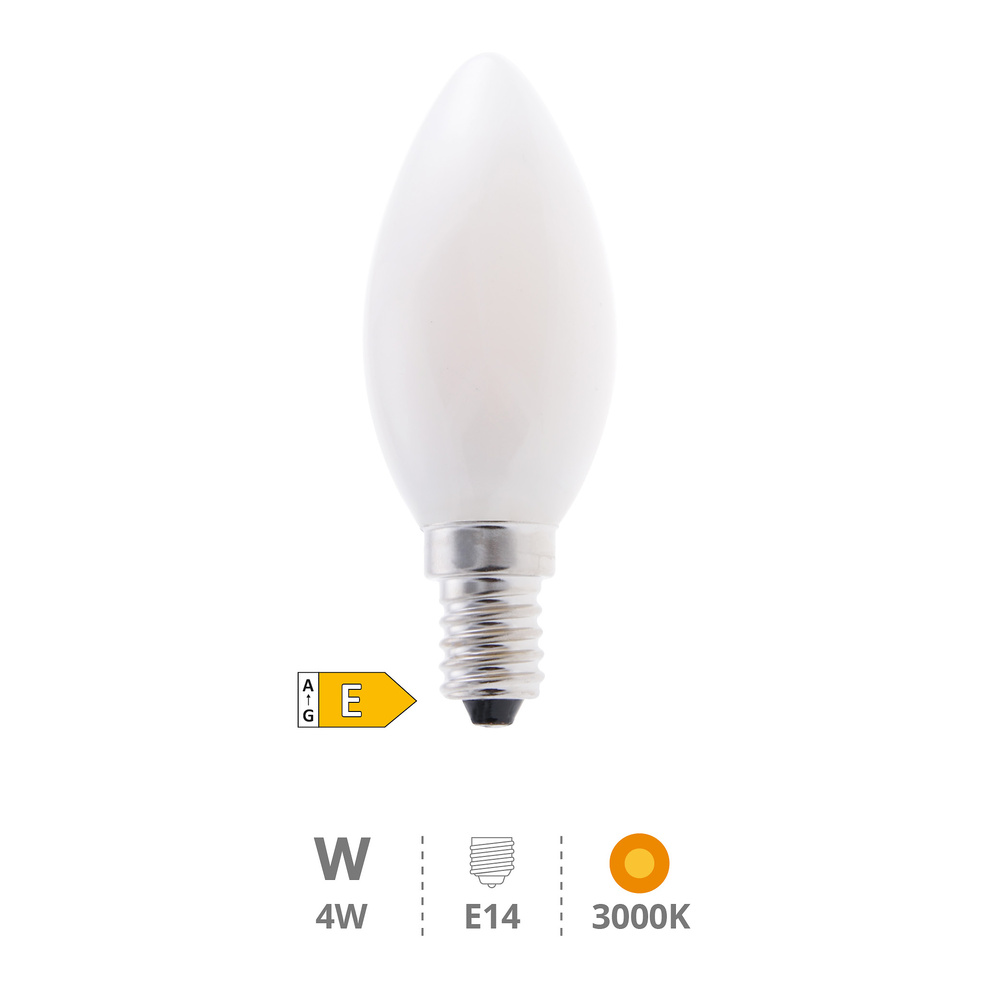 Lámpara LED vela Serie Cristal 4W E14 3000K 