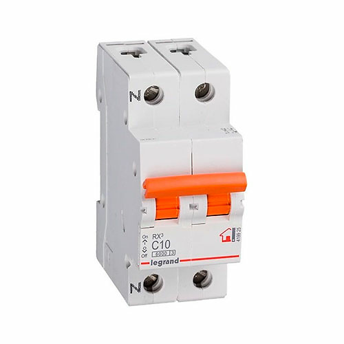 diferencial magnetotermico legrand rx3 419925 Legrand Interruptor Magnetotérmico vivienda RX3 1P+N 6kA 10A