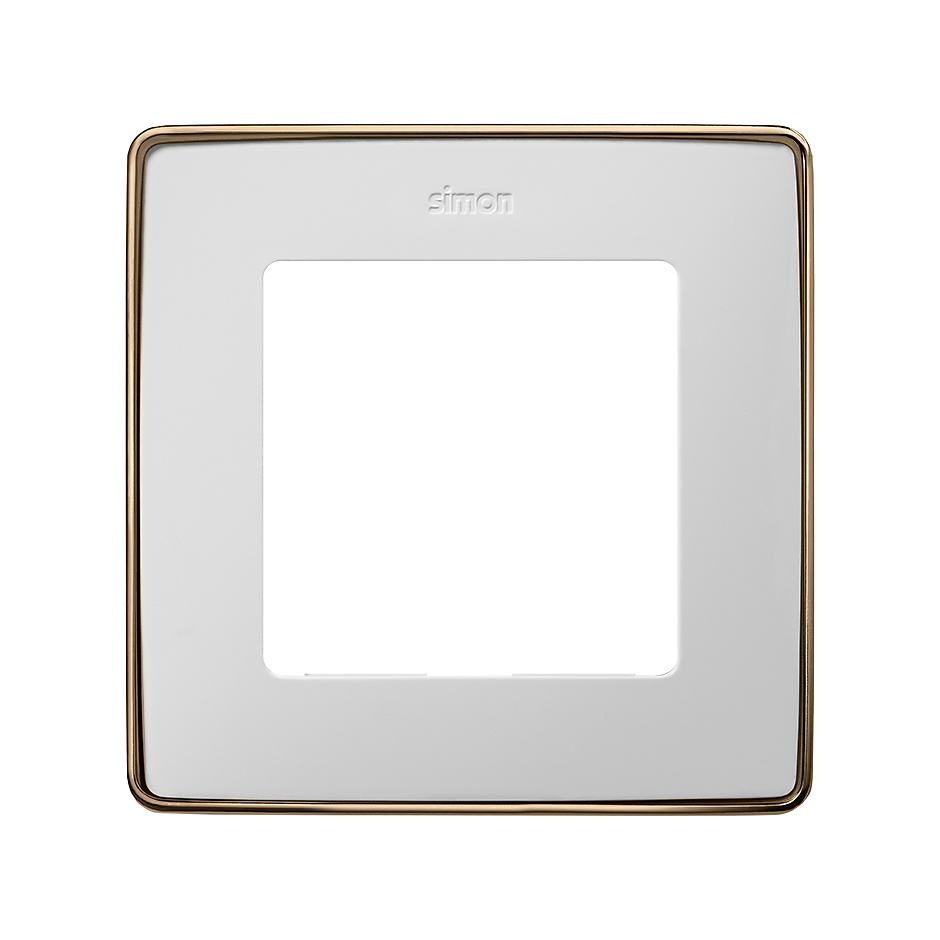 Marco para 1 elemento blanco base cobre Simon 82 Detail Select Marco para 1 elemento blanco base cobre Simon 82 Detail Select