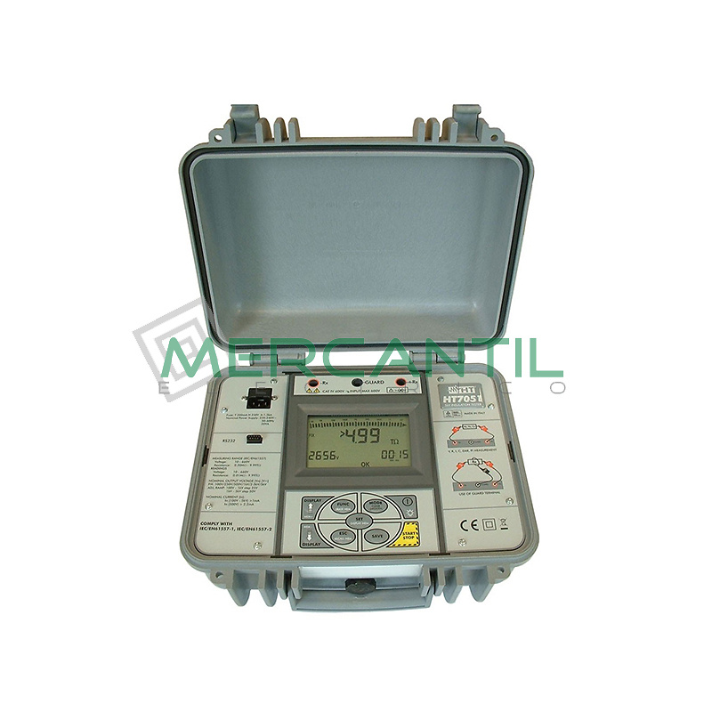 Medidor de Aislamiento con Tension de Prueba Programable hasta 5000V HT7051 HT INSTRUMENTS 