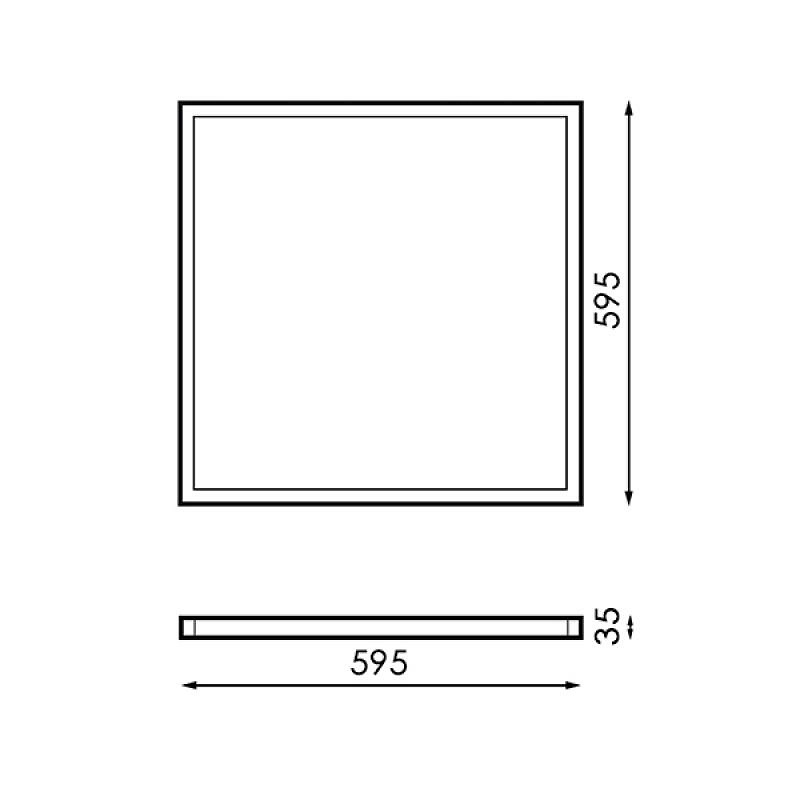 Panel LED Serie Trielle 60X60 cm 48W 