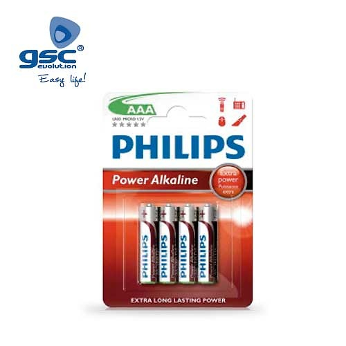 Pilas alkalinas PHILIPS LR03 (AAA) Pilas alkalinas PHILIPS LR03 (AAA) 9000311