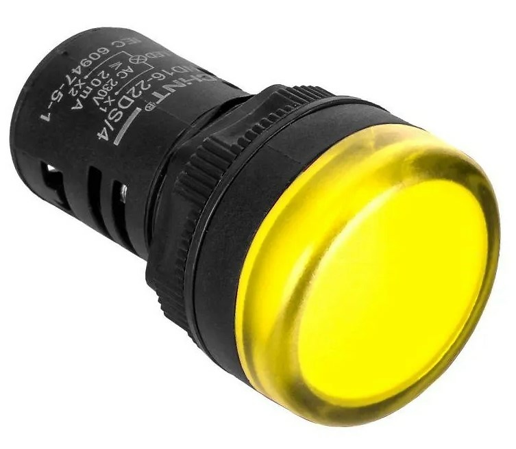 Piloto compacto plástico (led) amarillo 110Vca 