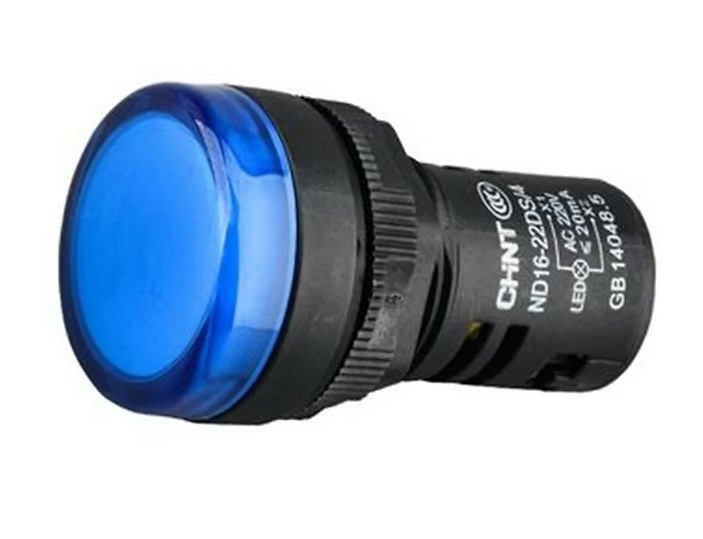 Piloto compacto plástico (led) azul 220Vca 