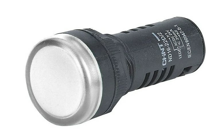 Piloto compacto plástico (led) blanco 400Vca 