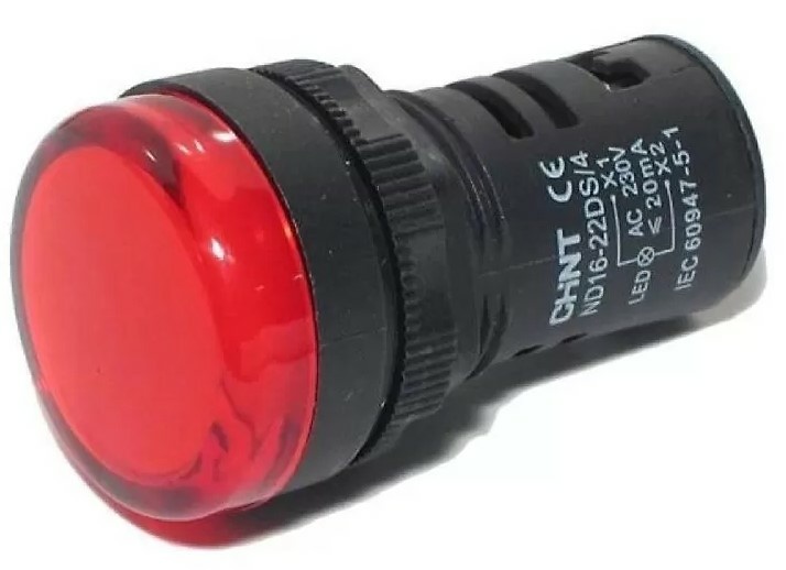 Piloto compacto plástico (led) rojo 110Vca 