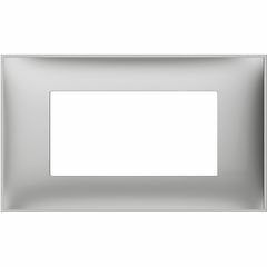 Placa embellecedora Classia de color Aluminio - 4 módulos 