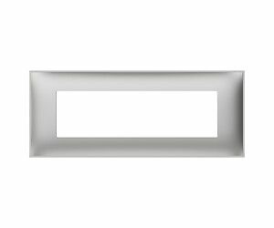 Placa embellecedora Classia de color Aluminio - 7 módulos 