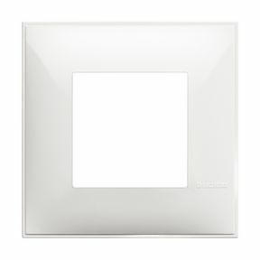 Placa embellecedora Classia de color Blanco - 2 módulos 