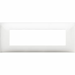 Placa embellecedora Classia de color Blanco - 7 módulos 