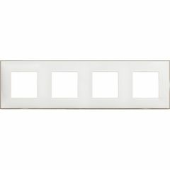 Placa embellecedora Classia de color Blanco Satinado - 2 x 4 módulos 