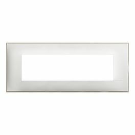 Placa embellecedora Classia de color Blanco Satinado - 7 módulos 