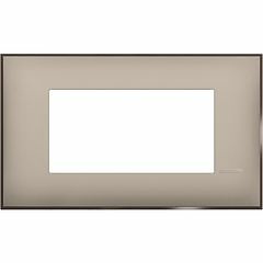 Placa embellecedora Classia de color Crema Satinado - 4 módulos 