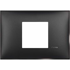 Placa embellecedora Classia de color Dark - 2 módulos centrados 