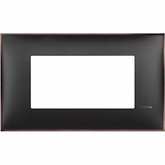 Placa embellecedora Classia de color Níquel Negro - 4 módulos 