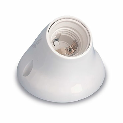 Portalamparas superficie E27 curvo termoplastico blanco GSC 