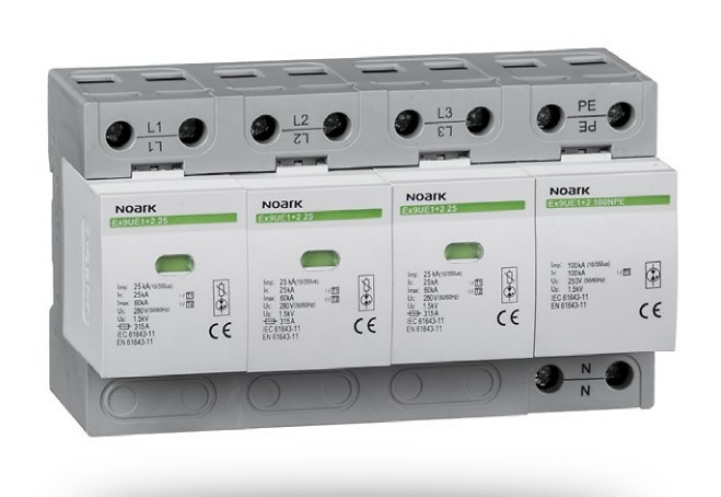 Prot. Sobretension Transit, clase I+II (B+C), Iimp=25kA, Uc=280Vca, mod enchuf de fase (RECAMBIO) 