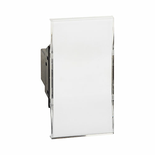 Bticino Pulsador con porta-etiquetas rotulable retroiluminado con LED K4040 Bticino Pulsador con porta-etiquetas rotulable retroiluminado con LED 2 módulos color blanco