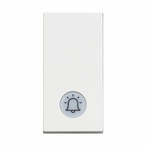 Pulsador iluminable Classia símbolo campana - 10A -250 Vca - Blanco - 1 módulo 