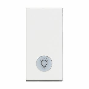 Pulsador iluminable Classia símbolo lámpara - 10A -250 Vca - Blanco - 1 módulo 