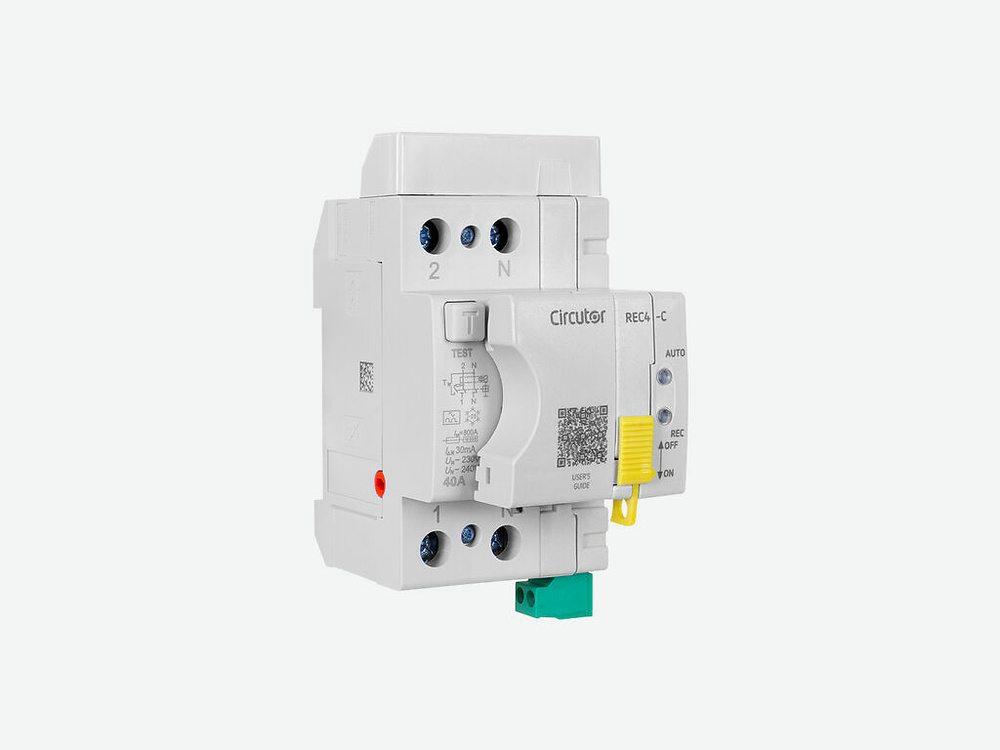 REC4-C 2P 40 30, Interruptor diferencial autorrearmable con contacto de salida, 2 polos - Mercantil Eléctrico REC4-C 2P 40 30, Interruptor diferencial autorrearmable con contacto de salida, 2 polos - Mercantil Eléctrico