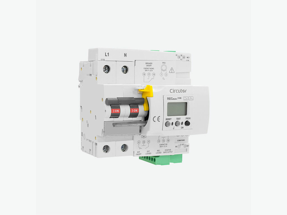 RECmax-CVM 2P C2-25, Relé diferencial reconectador con magnetotérmico, 2 polos curva C y analizador de redes con transformadores incluidos - Mercantil Eléctrico RECmax-CVM 2P C2-25, Relé diferencial reconectador con magnetotérmico, 2 polos curva C y analizador de redes con transformadores incluidos - Mercantil Eléctrico