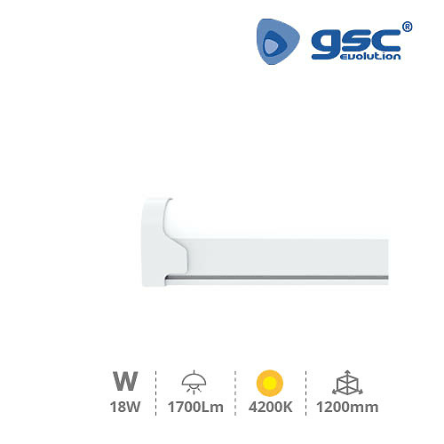 Regleta LED electrónica T8 Kolari 18W 4200K Regleta LED electrónica T8 Kolari 18W 4200K GSC