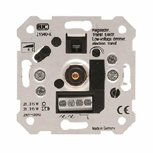 Regulador conmutador para cargas incandescentes/halogenos con transformador electronico 20-315W Mec 18 BJC 