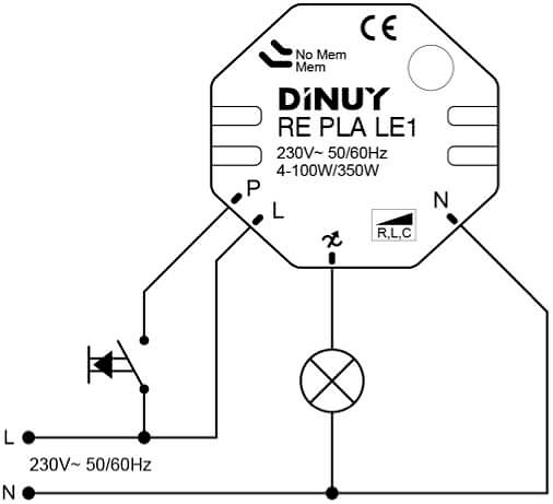 conexiones regulador para lampara led RE-PLA-LE1 Regulador para Lamparas LED