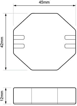 dimensiones Regulador para Lámparas LED RE-PLA-LE0 Regulador para Lámparas LED 2 Hilos