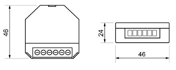 dimensiones regulador led RE-PLA-010 Regulador para Luminarias LED/Fluorescencia