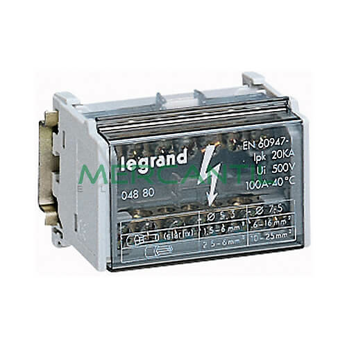 repartidor modular legrand 004880 Repartidor Modular Monobloc Bipolar LEGRAND 2P 100A