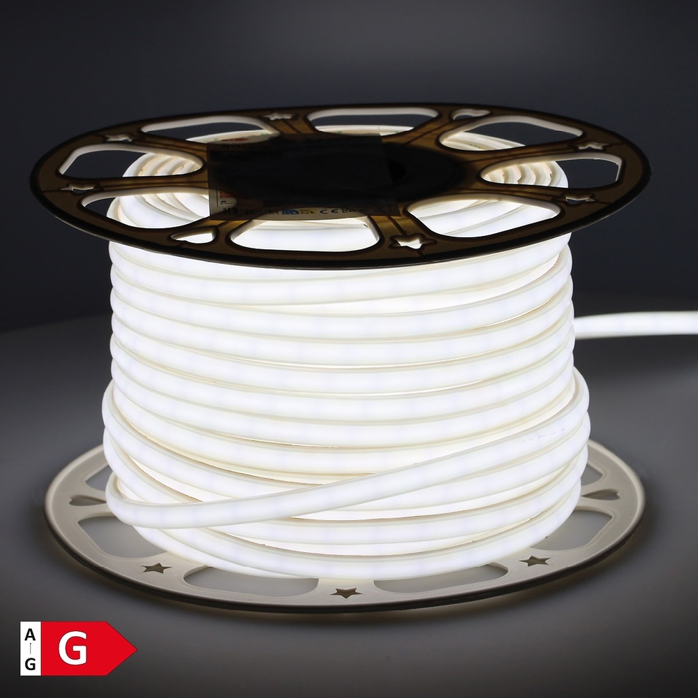 Rollo 50M tira LED 12W/M 6000-6500K IP65 230V regulable 