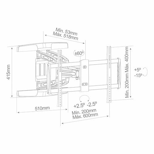 Soporte PRO de TV con brazo 37