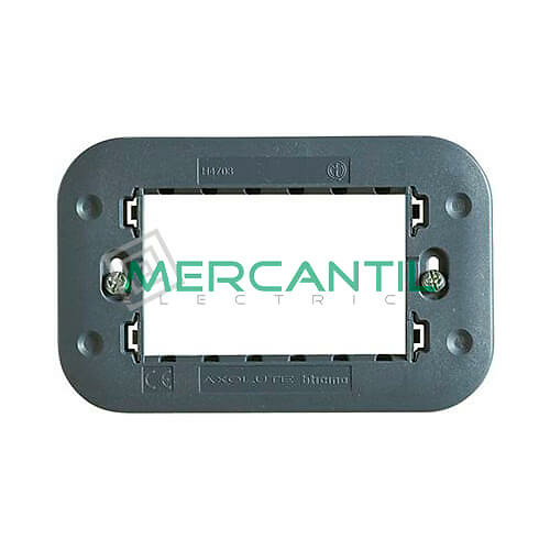 bticino mecanismos eléctricos soporte-axolute-H4703 mecanismos eléctricos bticino Soporte para Placas Rectilineas y Elipticas 3 Mod BTICINO