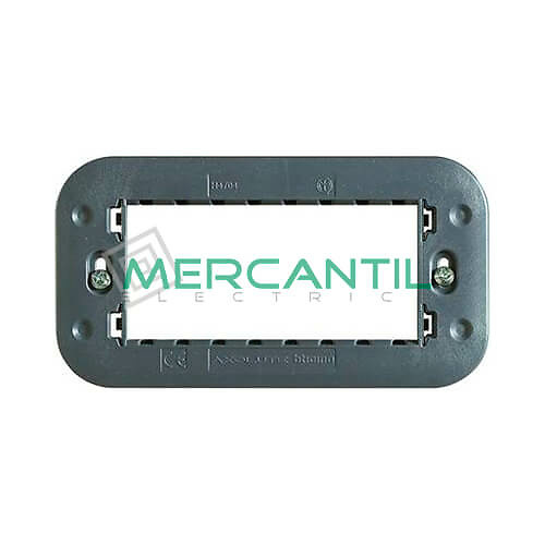 bticino mecanismos electricos soporte-axolute-H4704 Soporte para Placas Rectilineas y Elipticas 4 Mod BTICINO Fijacion por Tornillos