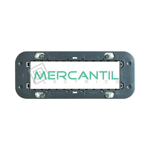 bticino mecanismos eléctricos soporte-axolute-H4706 Soporte para Placas Rectilineas y Elipticas 6 Mod BTICINO Fijacion por Tornillos