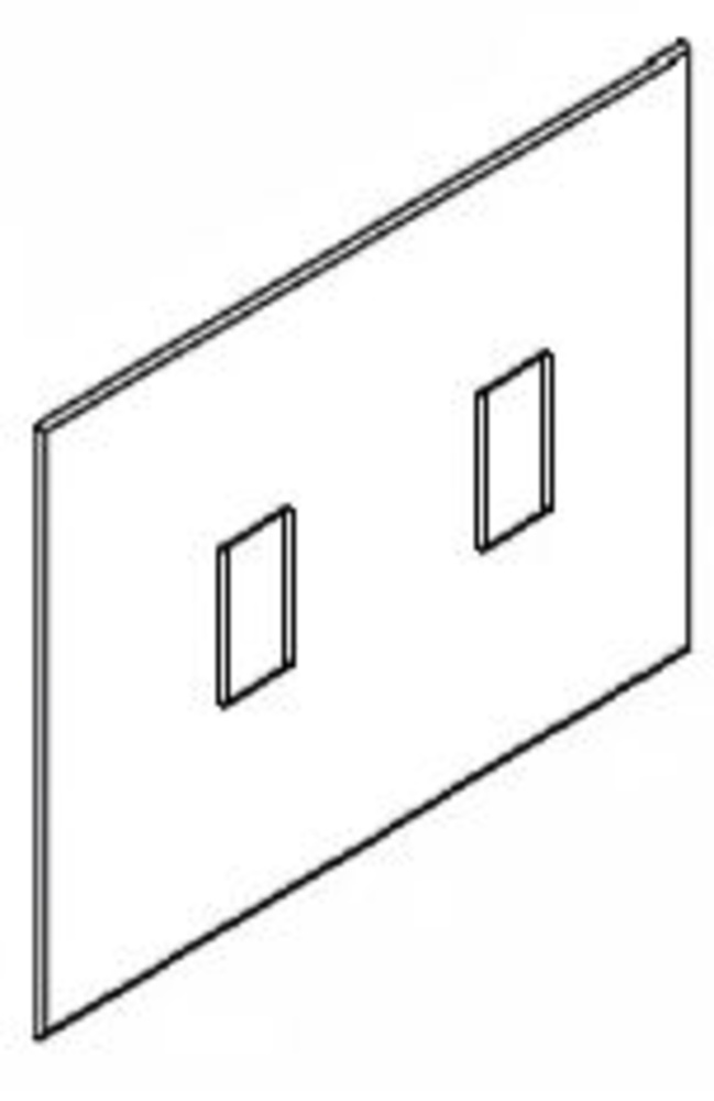 Tapa frontal OK para NM8N, T1 (125A), L=1000, 6 interruptores 