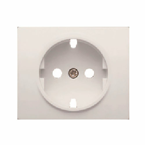 Tapa para base de enchufe schuko 2P+T con seguridad Iris BJC - color blanco 