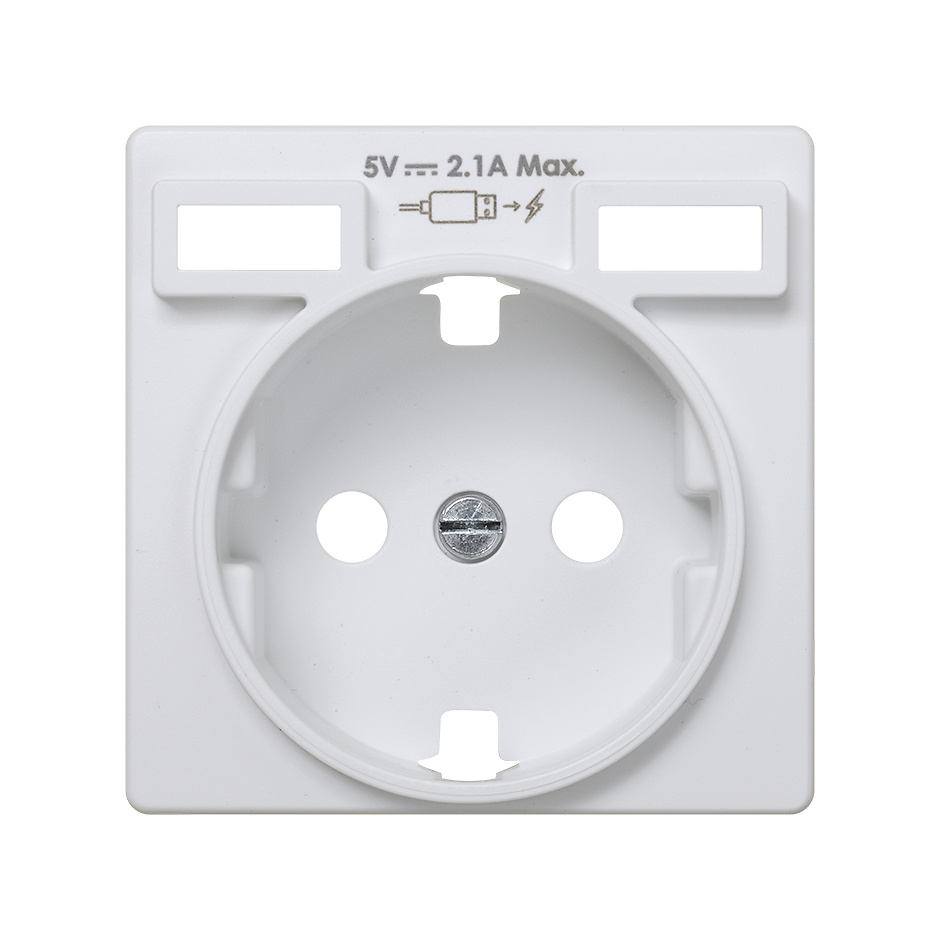 Tapa para la base de enchufe schuko con 2 cargadores USB 2.1A tipo A blanco Simon 82 Tapa para la base de enchufe schuko con 2 cargadores USB 2.1A tipo A blanco Simon 82