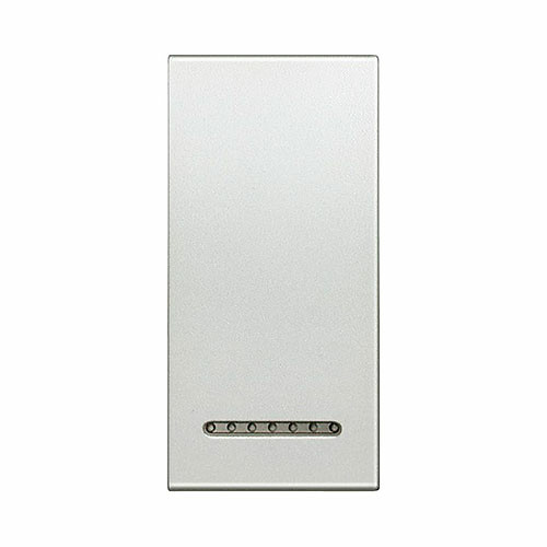 Interruptor Bticino metálico color plata LN4931AG Bticino Interruptores basculantes metálicos iluminables 1 mod plata 10uds Living Light