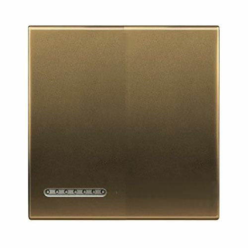 Interruptor Bticino Living Light color bronce LN4931M2BZ Interruptor Bticino Teclas metálicas iluminables 2mod bronce 10uds Living Light