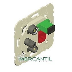 Toma de Señal Mixta R-TV-RJ45 Cat.6 UTP-FOSC-APC Estrella LOGUS 90 EFAPEL 